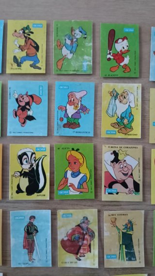 Lote 43 Cromos Disney Cropan Originales Años 70