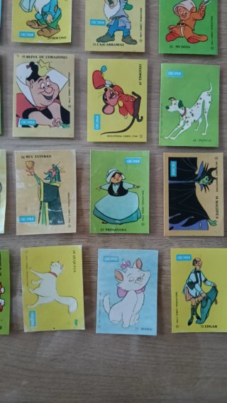 Lote 43 Cromos Disney Cropan Originales Años 70