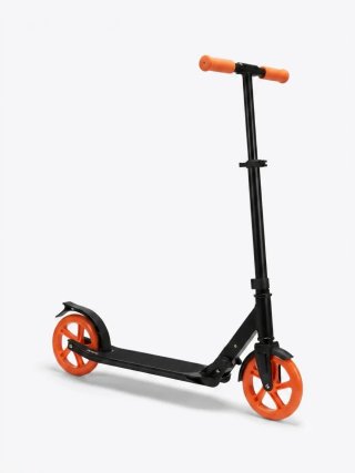Patinete infantil plegable negro y naranja