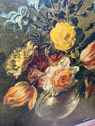 Quadro Vintage Florero con Lirios Arellano