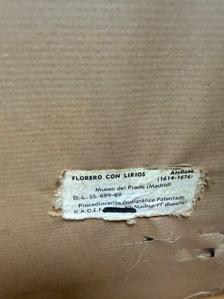 Quadro Vintage Florero con Lirios Arellano
