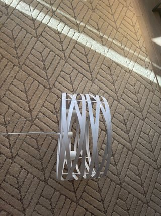 Lámpara colgante metal trenzado blanca