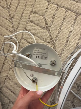 Lámpara colgante metal trenzado blanca