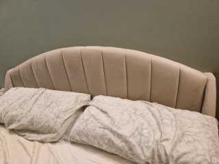 Cama matrimonio cabecero terciopelo 140x200