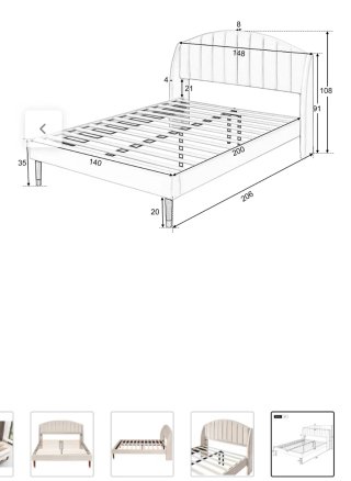 Cama matrimonio cabecero terciopelo 140x200