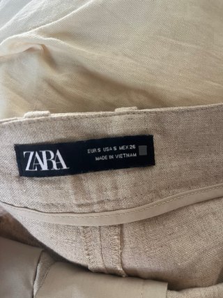 Zara Shorts Lino Talla S