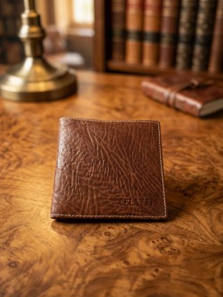 Cartera de piel marrón Gelatti