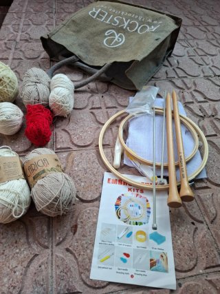 Kit Bordado Hilos Agujas Bastidor