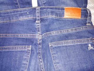 Pantalón vaquero mujer flare azul
