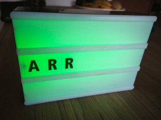 Caja de luz LED con letras