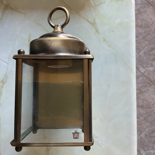 Farol de pared metal y cristal
