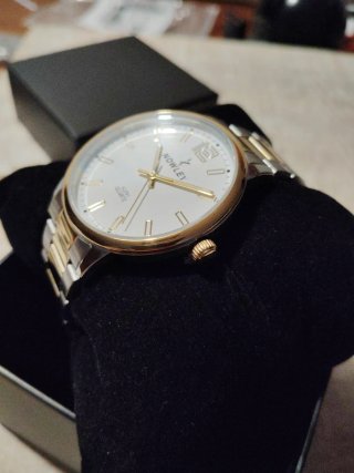 Reloj Nowley grande, acero combinado. Nuevo tienda