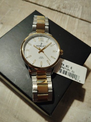 Reloj Nowley grande, acero combinado. Nuevo tienda