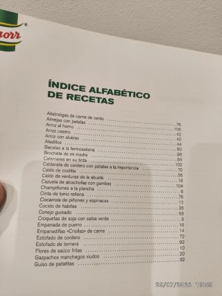 Libro "Recetas con historias" / Knorr
