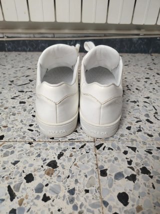 Zapatillas Prada Piel Charol Blancas Talla 36