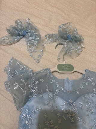 Vestido de princesa azul, talla 2-3 años
