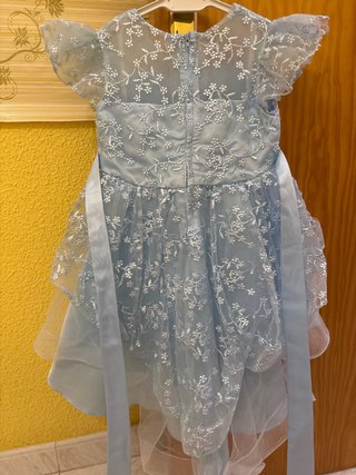 Vestido de princesa azul, talla 2-3 años