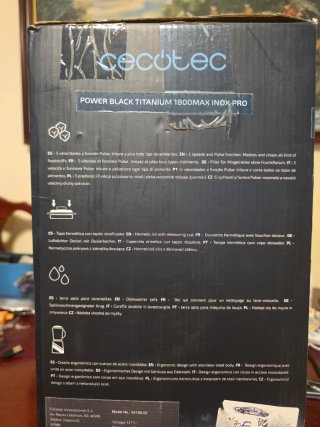 Batidora Cecotec Power Black Titanium 1800W