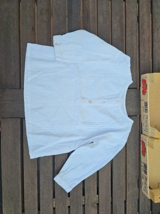 Camisas bebé blanca cuello mao 12-18m