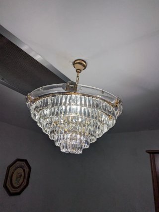 Lámpara de techo de cristal