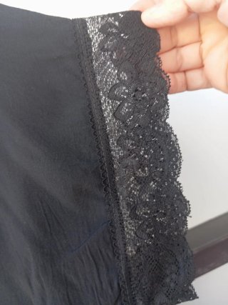Blusa Verano Mujer Negra Encaje Talla Única