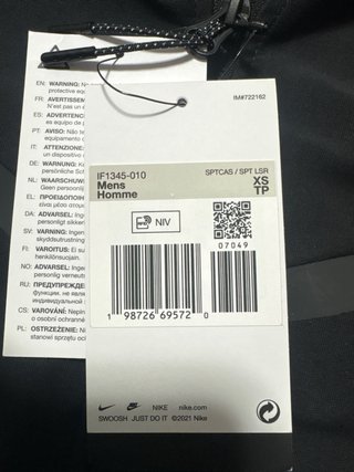 Casaco Nike Preto Novo Com Etiqueta
