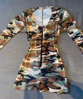 Mono camuflaje militar cremallera XS/S