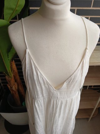 Vestido Zara Blanco Largo