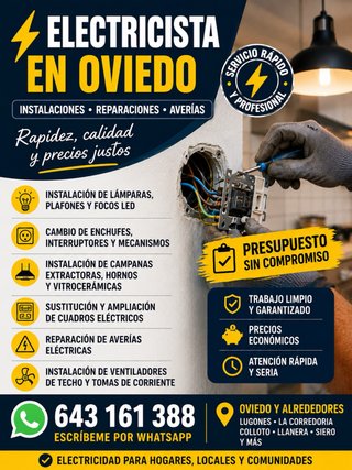 Electricista en Oviedo | Instalaciones y Averías