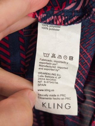 Vestido Kling cuadros y corazones