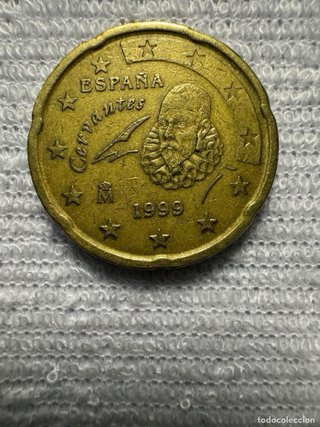 Moneda 20 céntimos España Cervantes 1999