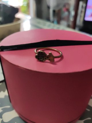 Anillo Tous Corazón Negro y Dorado