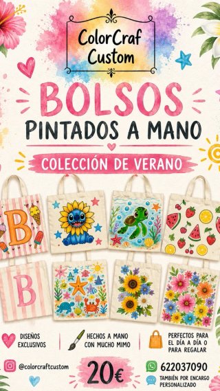 Bolsos pintados a mano ColorCraftCustom