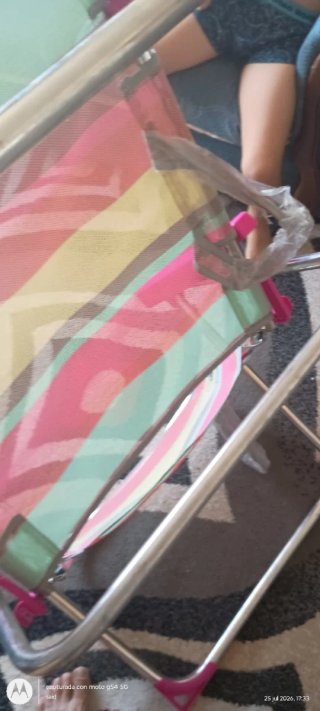 Silla de playa plegable multicolor
