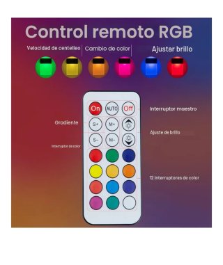 Pack 2 Apliques LED RGB Recargables + Mandos