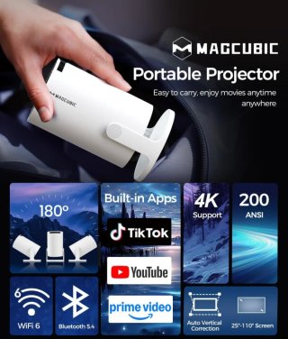 Mini Proyector Portátil Magcubic 4K