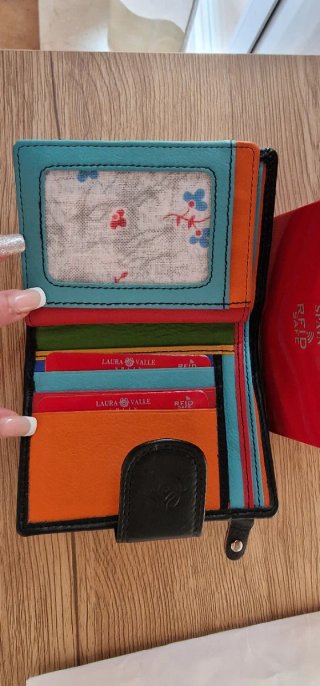 Cartera Laura Valle Piel Negra RFID
