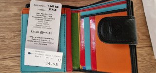 Cartera Laura Valle Piel Negra RFID