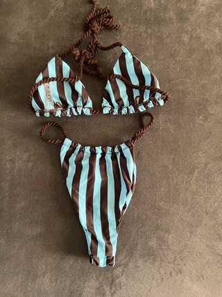 Bikini sgambato a righe M (42/44)