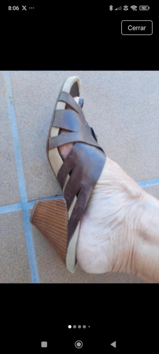 Sandalias de piel con plataforma interior
