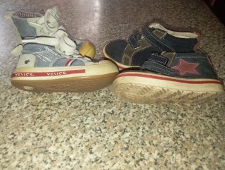 Scarpe bimbo/a sneakers tela e camoscio