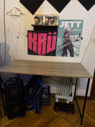 Escritorio madera y metal