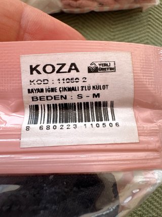 2 Paquetes de 3 Bragas Mujer KOZA Algodón tallaS-M