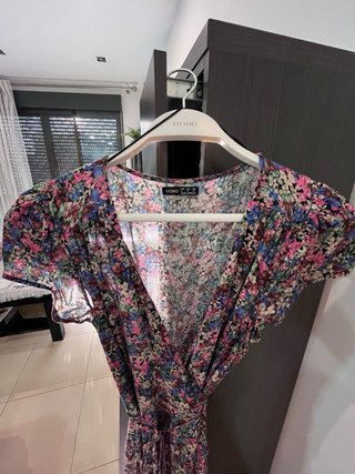 Vestido largo estampado floral