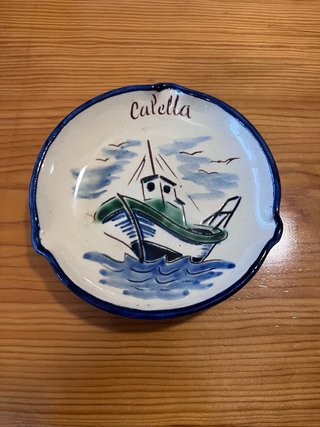 Cenicero de cerámica Capella barco