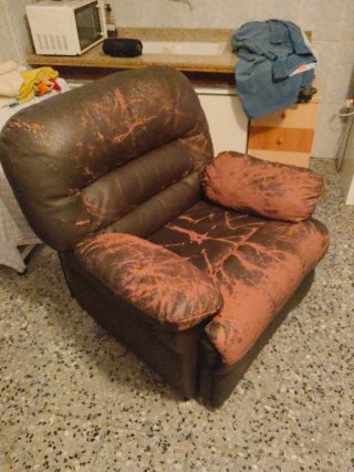 Butaca reclinable de piel