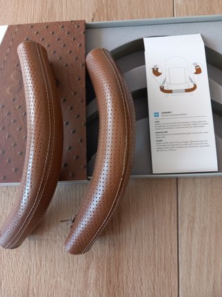 Fundas cuero marrón manillar y barra Uppababy Cruz