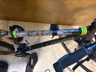 Bicicleta con accesorios