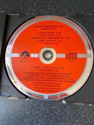 CD Grover Washington Jr. Inside Moves