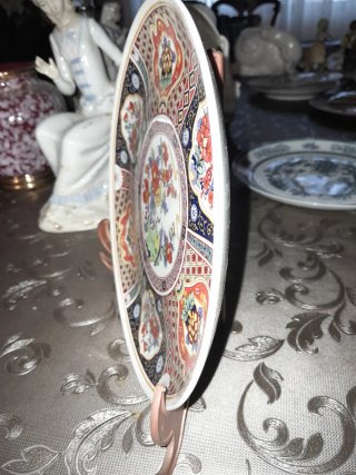 Antiguo plato decorativo chino floral